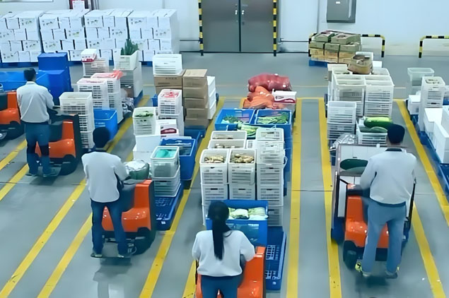 專業(yè)的(de)配送團隊